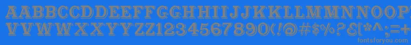 Cabbagetownstd Font – Gray Fonts on Blue Background