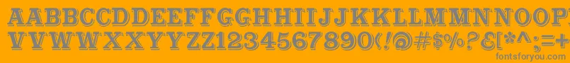 Cabbagetownstd Font – Gray Fonts on Orange Background