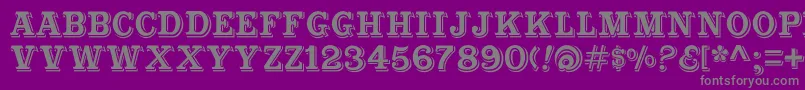 Cabbagetownstd Font – Gray Fonts on Purple Background