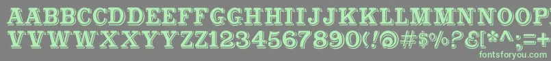 Cabbagetownstd Font – Green Fonts on Gray Background
