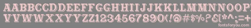 Fonte Cabbagetownstd – fontes rosa em um fundo cinza