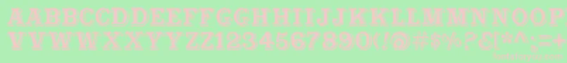 Cabbagetownstd Font – Pink Fonts on Green Background