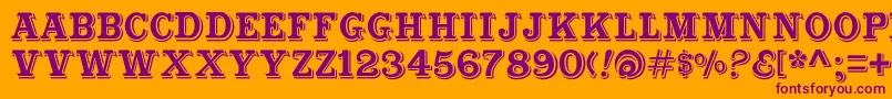 Cabbagetownstd Font – Purple Fonts on Orange Background