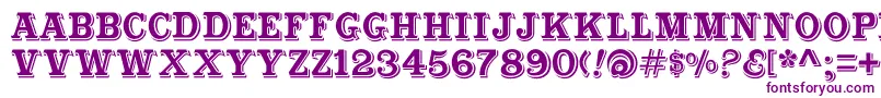 Cabbagetownstd Font – Purple Fonts on White Background