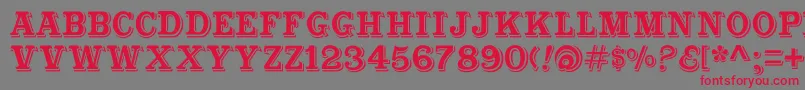 Cabbagetownstd-Schriftart – Rote Schriften auf grauem Hintergrund