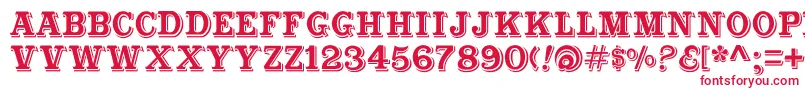 Cabbagetownstd Font – Red Fonts on White Background