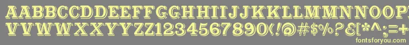 Cabbagetownstd Font – Yellow Fonts on Gray Background