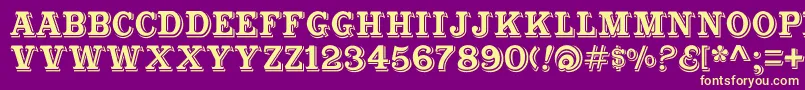 Cabbagetownstd Font – Yellow Fonts on Purple Background