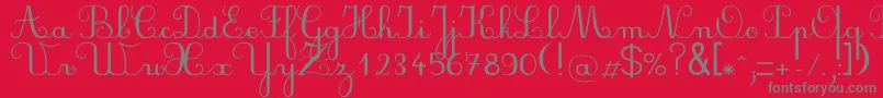 Plumbal Font – Gray Fonts on Red Background