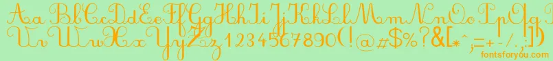 Plumbal Font – Orange Fonts on Green Background