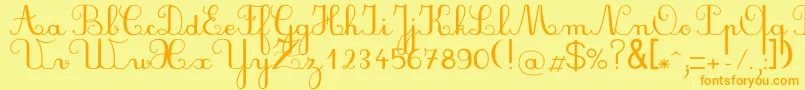 Plumbal Font – Orange Fonts on Yellow Background