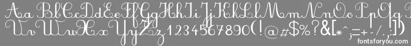 フォントPlumbal – 灰色の背景に白い文字