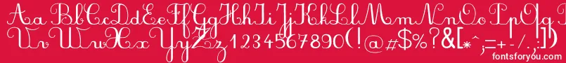 Plumbal Font – White Fonts on Red Background