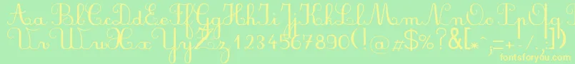 Plumbal Font – Yellow Fonts on Green Background