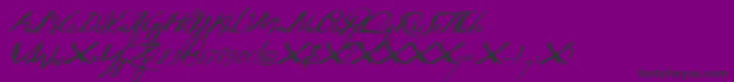 DkQuidProQuo-Schriftart – Schwarze Schriften auf violettem Hintergrund
