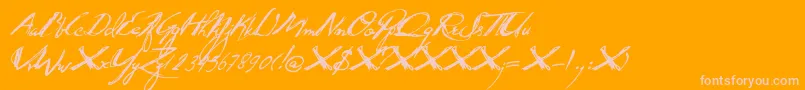 DkQuidProQuo Font – Pink Fonts on Orange Background