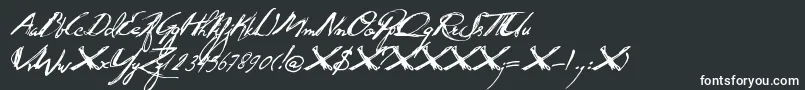 Шрифт DkQuidProQuo – белые шрифты на чёрном фоне