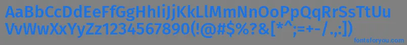 Шрифт FirasansMedium – синие шрифты на сером фоне