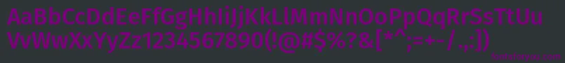 Czcionka FirasansMedium – fioletowe czcionki na czarnym tle