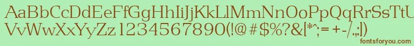 PenthouseserialXlightRegular Font – Brown Fonts on Green Background