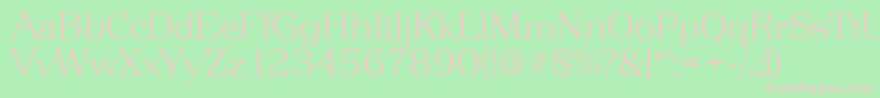 PenthouseserialXlightRegular Font – Pink Fonts on Green Background