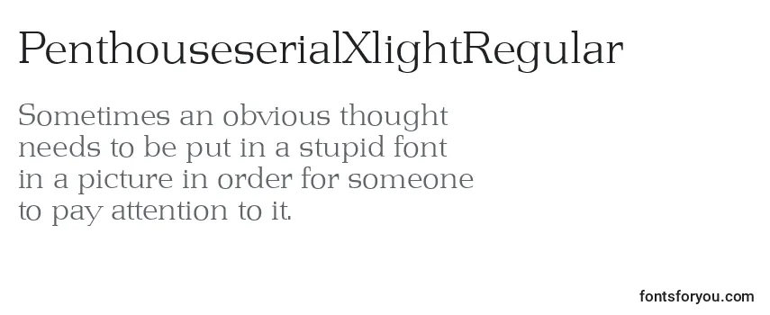 PenthouseserialXlightRegular Font