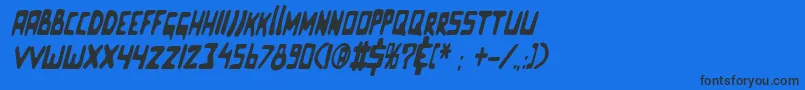 Celluloidblisscondenseditalic Font – Black Fonts on Blue Background
