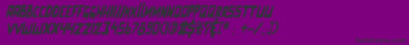 Шрифт Celluloidblisscondenseditalic – чёрные шрифты на фиолетовом фоне