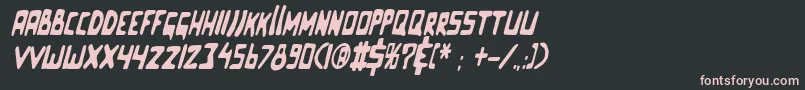 Celluloidblisscondenseditalic Font – Pink Fonts on Black Background