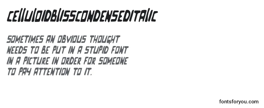 Celluloidblisscondenseditalic Font