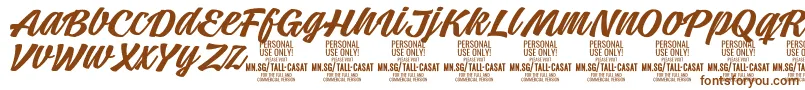 TallcasatmedPersonalUse Font – Brown Fonts on White Background