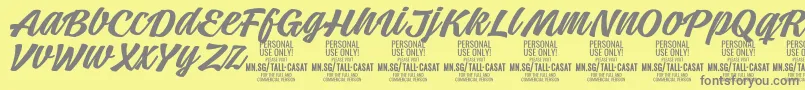 Шрифт TallcasatmedPersonalUse – серые шрифты на жёлтом фоне