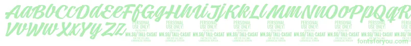 Шрифт TallcasatmedPersonalUse – зелёные шрифты