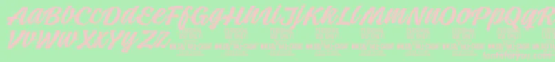 TallcasatmedPersonalUse Font – Pink Fonts on Green Background