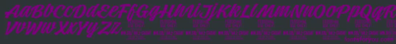 Police TallcasatmedPersonalUse – polices violettes sur fond noir