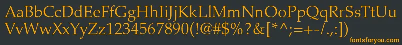 Шрифт PalatinoltstdLight – оранжевые шрифты на чёрном фоне