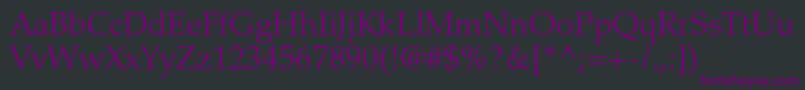 フォントPalatinoltstdLight – 黒い背景に紫のフォント