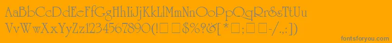 Agucr Font – Gray Fonts on Orange Background