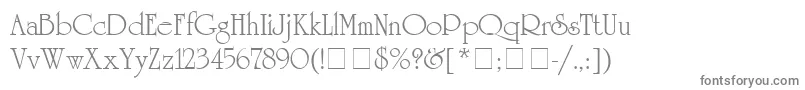 Agucr-fontti – harmaat kirjasimet valkoisella taustalla