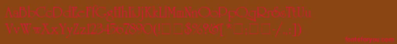 Agucr-Schriftart – Rote Schriften auf braunem Hintergrund