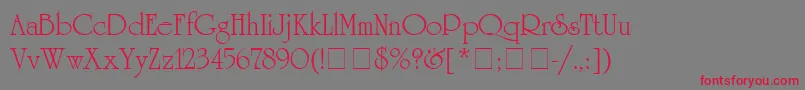 Agucr Font – Red Fonts on Gray Background