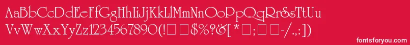 Agucr Font – White Fonts on Red Background