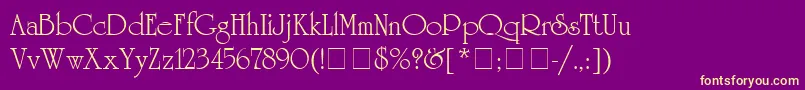 Agucr Font – Yellow Fonts on Purple Background