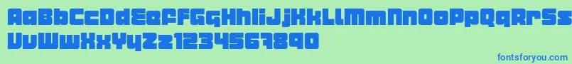 More about Metropod Font Metropod Font – Blue Fonts on Green Background