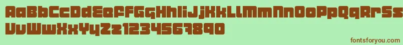 Metropod Font – Brown Fonts on Green Background