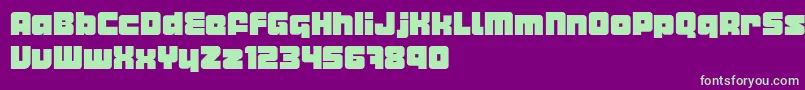 Metropod Font – Green Fonts on Purple Background