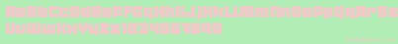 Metropod Font – Pink Fonts on Green Background