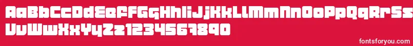 Metropod Font – White Fonts on Red Background