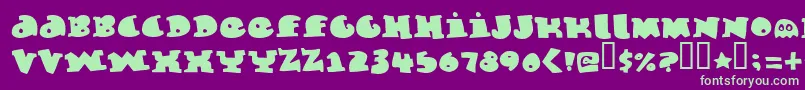 Marmelade Font – Green Fonts on Purple Background