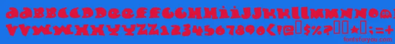 Marmelade Font – Red Fonts on Blue Background